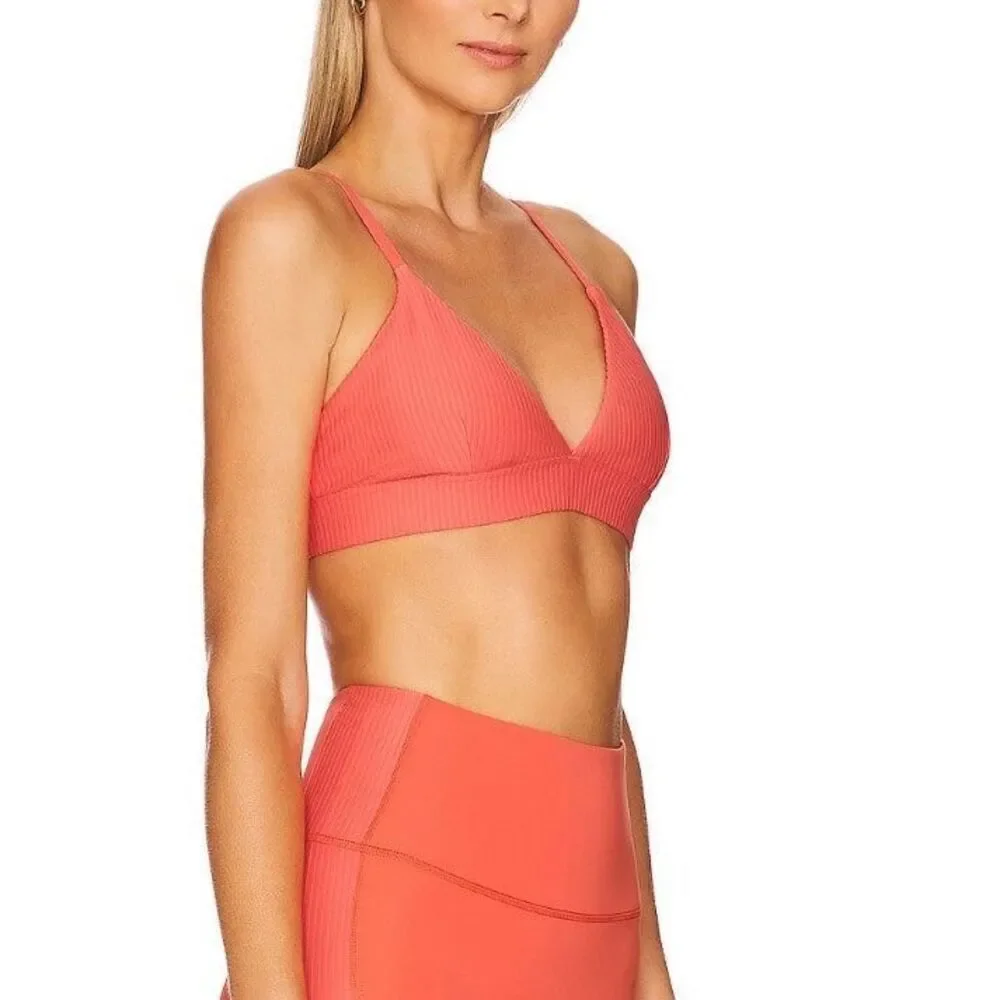 PE Nation Womens Free Play Sports‎ Bra in Orange size M